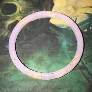 Epoxy custom bracelet petals glitter & leaves New